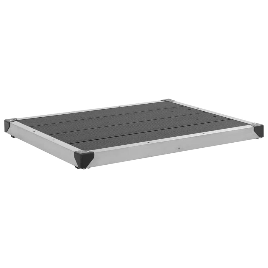 Buitendouche Met Grijze Basis 230 Cm Roestvrij Staal 80 x 62 x 5 cm Grijs