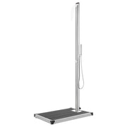 Buitendouche 225 cm roestvrij staal grijs