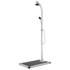 Outdoor shower with grey base 220 cm aluminium