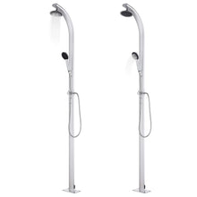 Buitendouche Met Grijze Basis 220 Cm Aluminium 80 x 62 x 5 cm Grijs