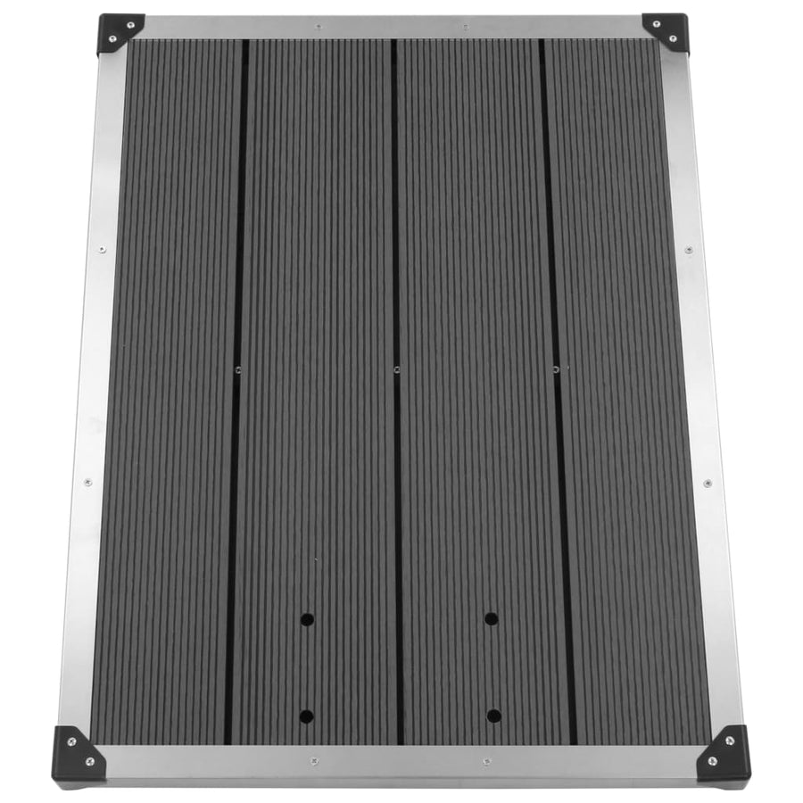 Buitendouche Met Grijze Basis 220 Cm Aluminium 80 x 62 x 5 cm Grijs