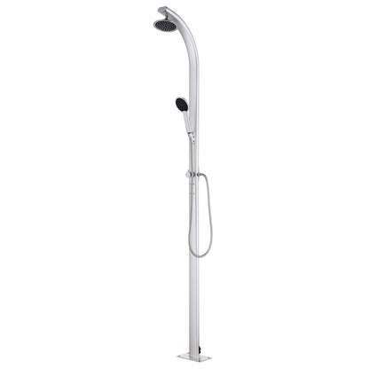 Buitendouche Met Grijze Basis 220 Cm Aluminium 80 x 62 x 5 cm Grijs