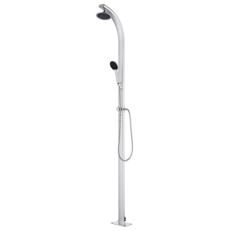 Buitendouche Met Grijze Basis 220 Cm Aluminium 80 x 62 x 5 cm Grijs