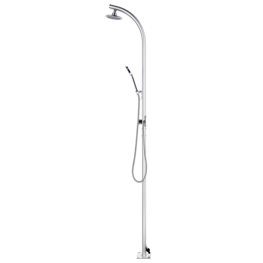 Buitendouche Met Grijze Basis 220 Cm Aluminium 80 x 62 x 5 cm Grijs