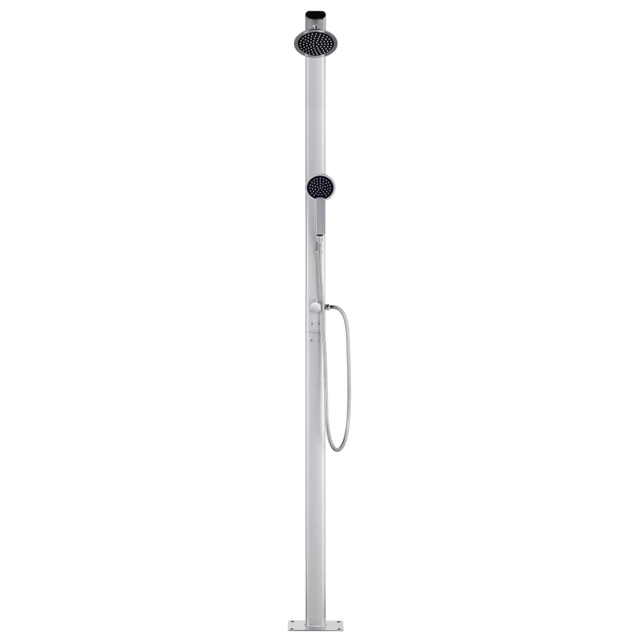 Buitendouche Met Grijze Basis 220 Cm Aluminium 80 x 62 x 5 cm Grijs
