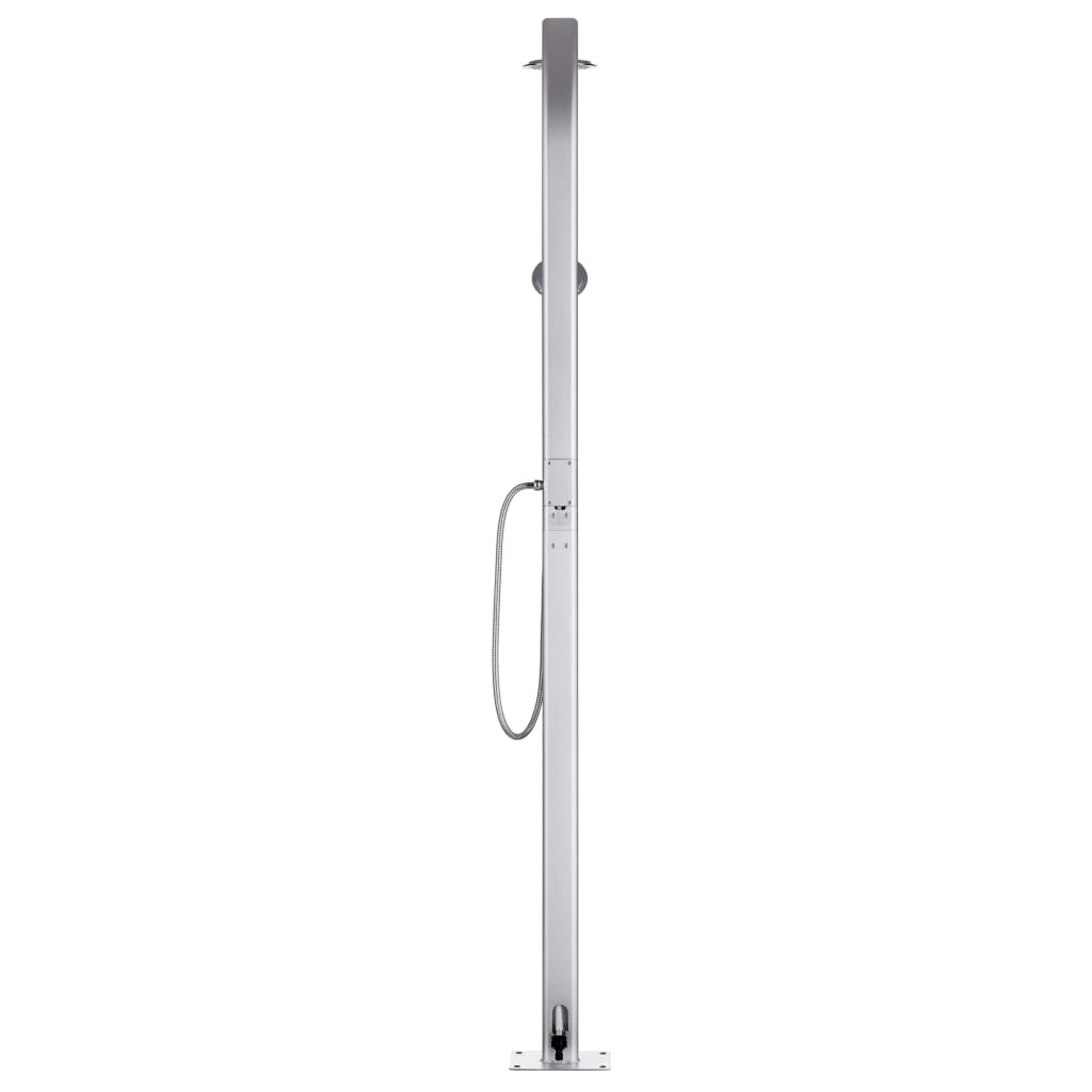 Buitendouche Met Grijze Basis 220 Cm Aluminium 80 x 62 x 5 cm Grijs