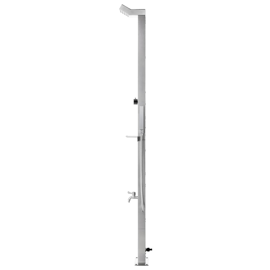 Buitendouche Met E Basis 225 Cm Roestvrij Staal 110 x 62 x 5 cm Bruin