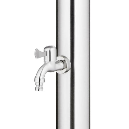 Buitendouche Met E Basis 220 Cm Roestvrij Staal 110 x 62 x 5 cm Bruin