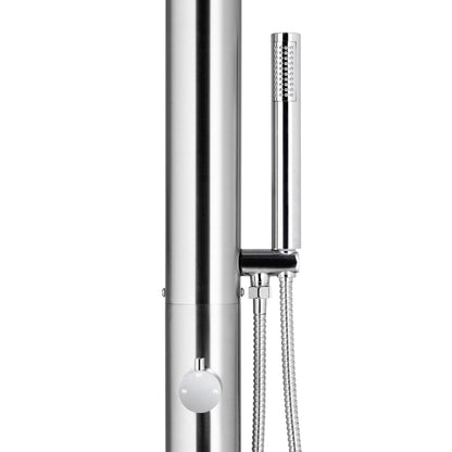 Buitendouche Met E Basis 230 Cm Roestvrij Staal 110 x 62 x 5 cm Bruin
