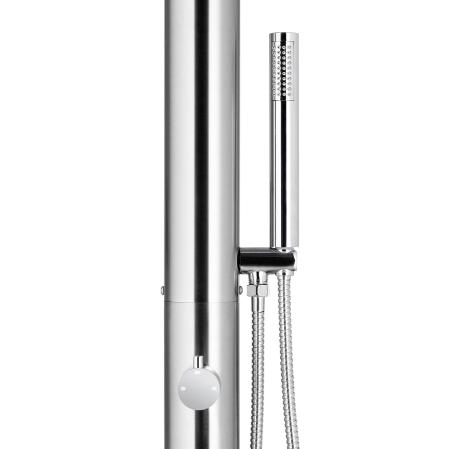 Buitendouche Met E Basis 230 Cm Roestvrij Staal 110 x 62 x 5 cm Bruin