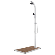 Buitendouche 220 cm aluminium bruine basis