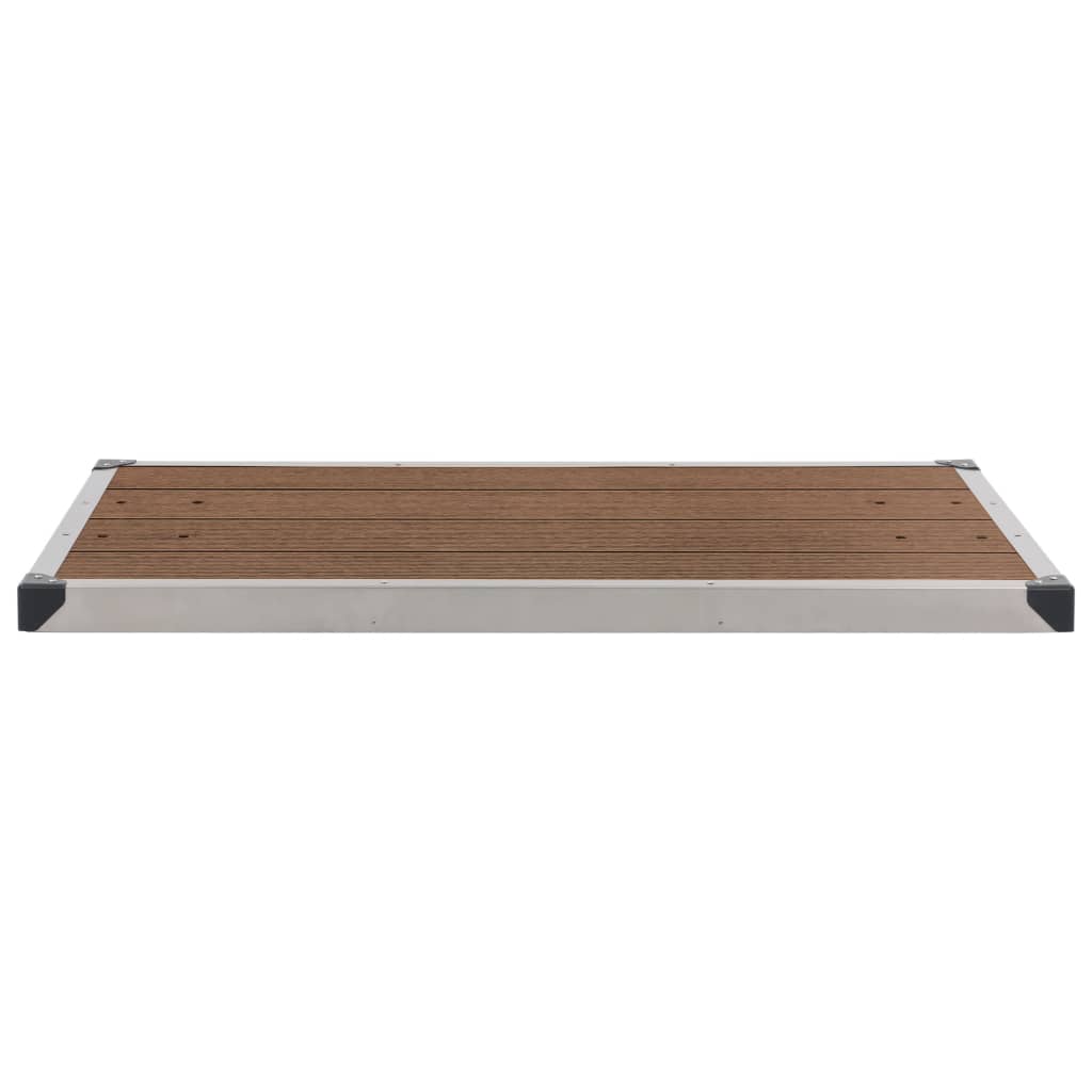 Buitendouche Met E Basis 220 Cm Aluminium 110 x 62 x 5 cm Bruin