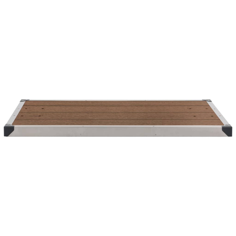 Buitendouche Met E Basis 220 Cm Aluminium 110 x 62 x 5 cm Bruin