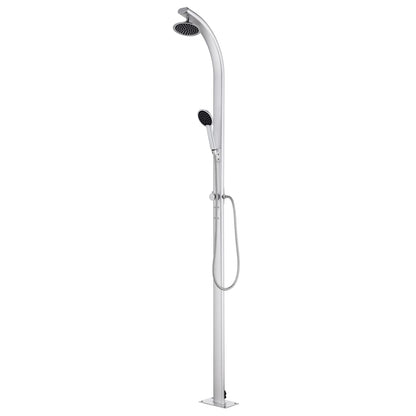 Buitendouche Met E Basis 220 Cm Aluminium 110 x 62 x 5 cm Bruin
