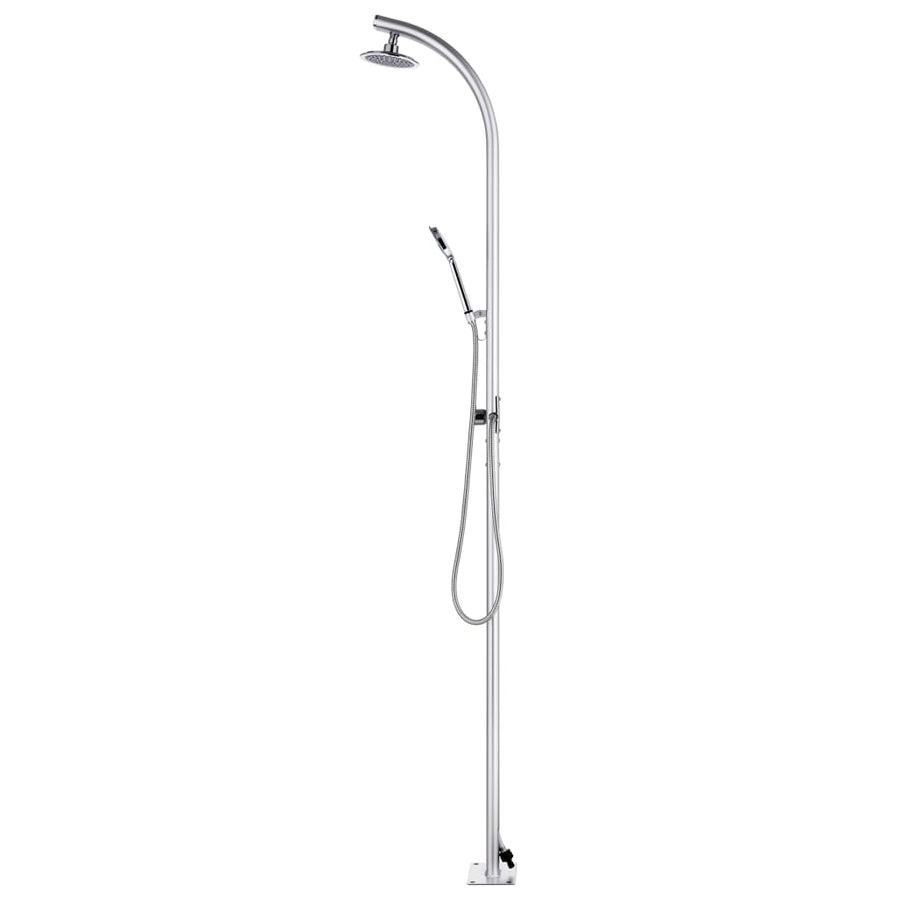 Buitendouche Met E Basis 220 Cm Aluminium 110 x 62 x 5 cm Bruin
