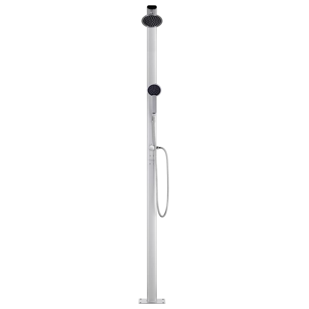 Buitendouche Met E Basis 220 Cm Aluminium 110 x 62 x 5 cm Bruin