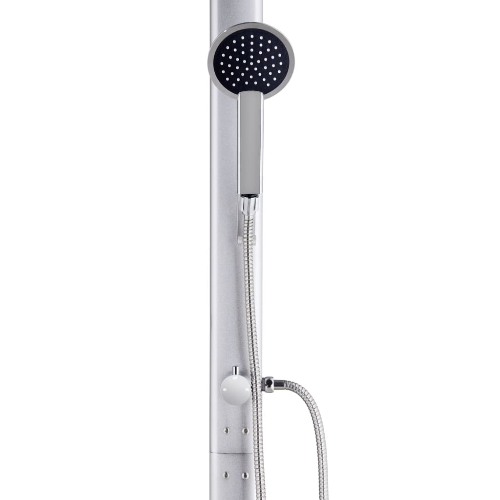 Buitendouche Met E Basis 220 Cm Aluminium 110 x 62 x 5 cm Bruin