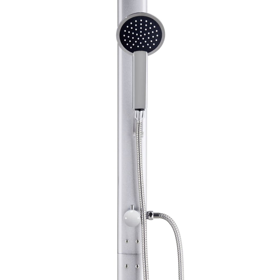 Buitendouche Met E Basis 220 Cm Aluminium 110 x 62 x 5 cm Bruin