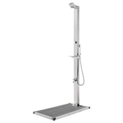 Buitendouche 225 cm roestvrij staal grijs