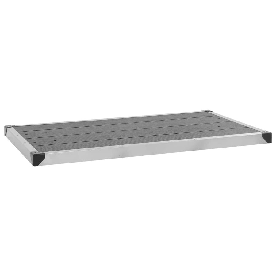 Buitendouche Met Grijze Basis 220 Cm Roestvrij Staal 110 x 62 x 5 cm Grijs