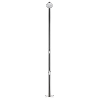 Buitendouche Met Grijze Basis 220 Cm Roestvrij Staal 110 x 62 x 5 cm Grijs