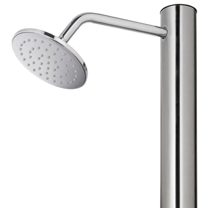 Buitendouche Met Grijze Basis 220 Cm Roestvrij Staal 110 x 62 x 5 cm Grijs