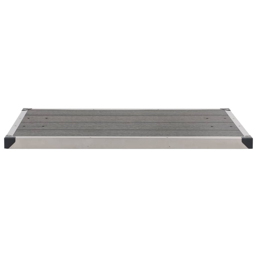 Buitendouche Met Grijze Basis 230 Cm Roestvrij Staal 110 x 62 x 5 cm Grijs