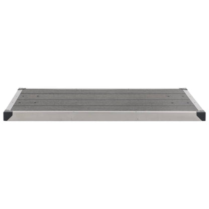 Buitendouche Met Grijze Basis 225 Cm Roestvrij Staal 110 x 62 x 5 cm Grijs