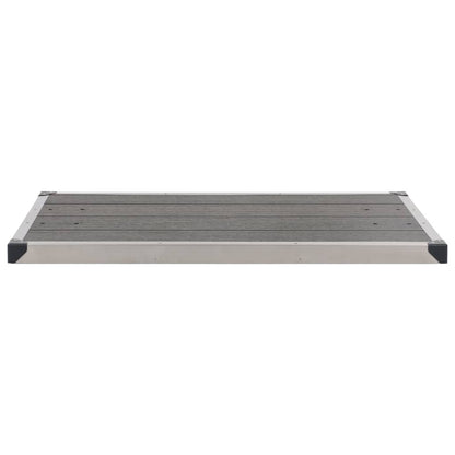 Buitendouche Met Grijze Basis 220 Cm Aluminium 110 x 62 x 5 cm Grijs
