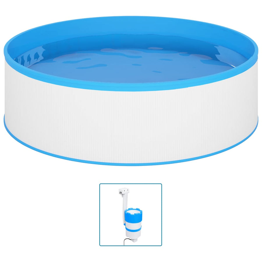 Splasher Pool Met Hangende Skimmer En Pomp 350X90 Cm Wit