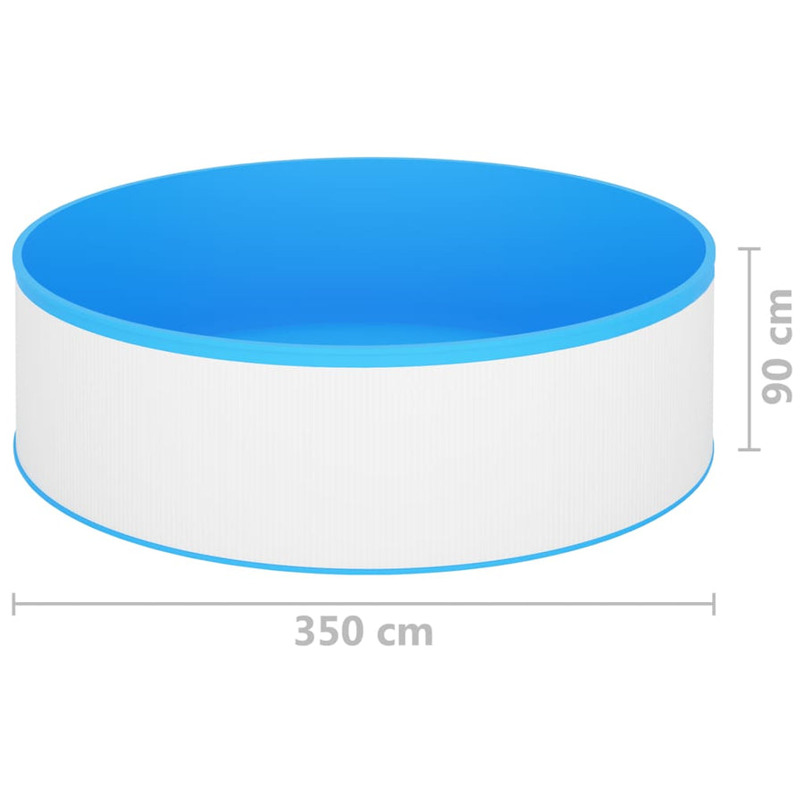 Splasher Pool Met Hangende Skimmer En Pomp 350X90 Cm Wit