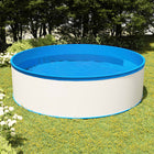 Zwembad 350x90 cm wit met skimmer en pomp