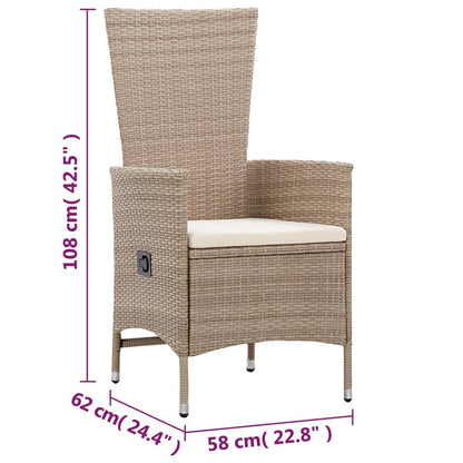 5-delige Tuinset beige