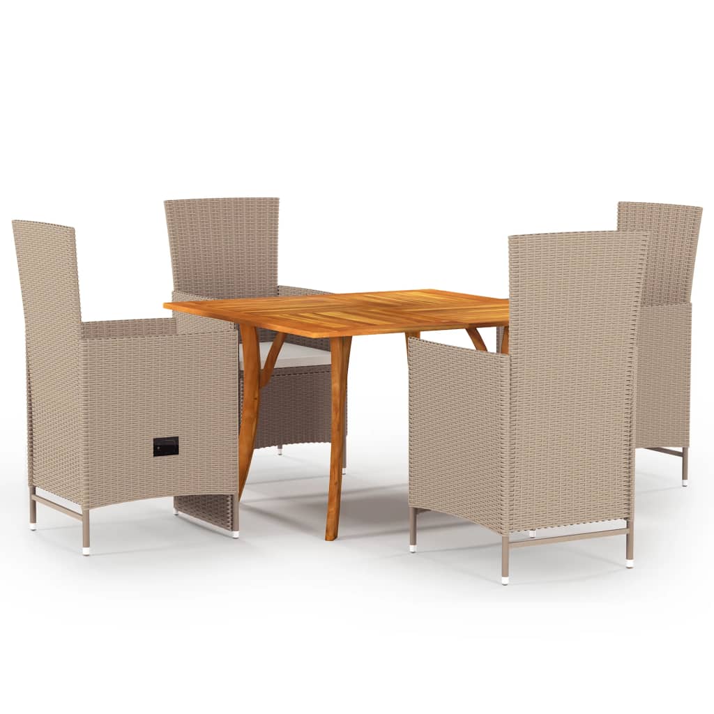 5-delige Tuinset beige