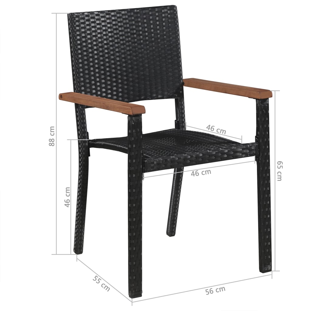 7-Delige Tuinset Zwart 7