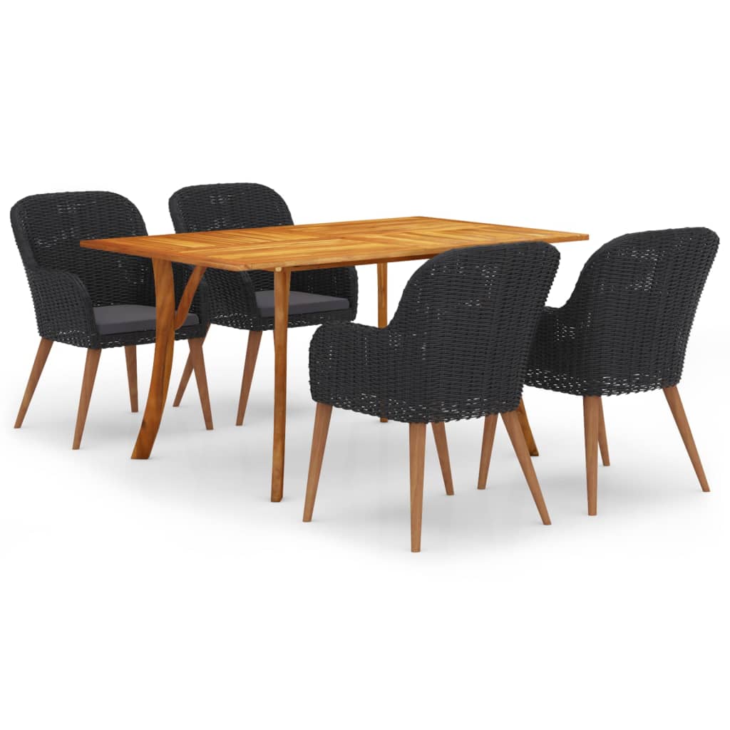 5-Delige Tuinset Zwart 5