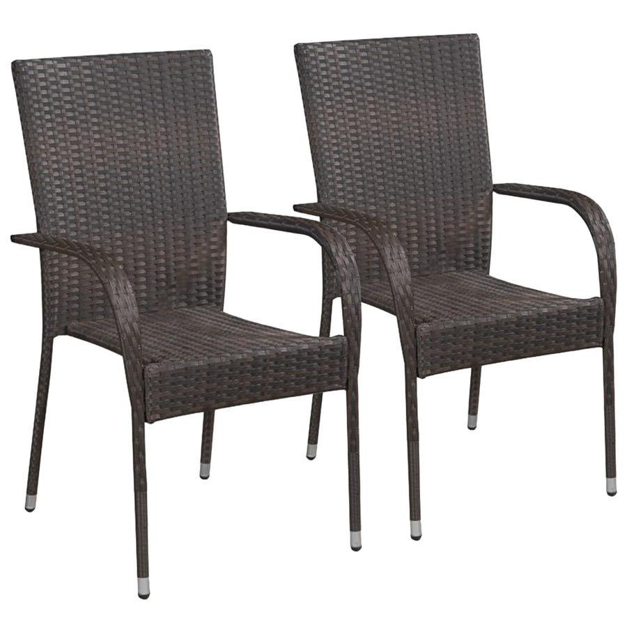 -Delige Tuinset Poly Rattan 3 Bruin