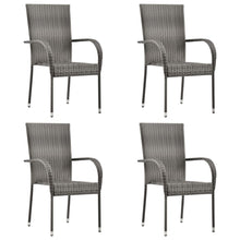 -Delige Tuinset Poly Rattan 5 Grijs