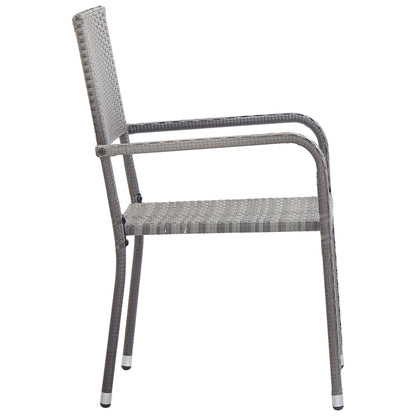 -Delige Tuinset Poly Rattan 3 Grijs