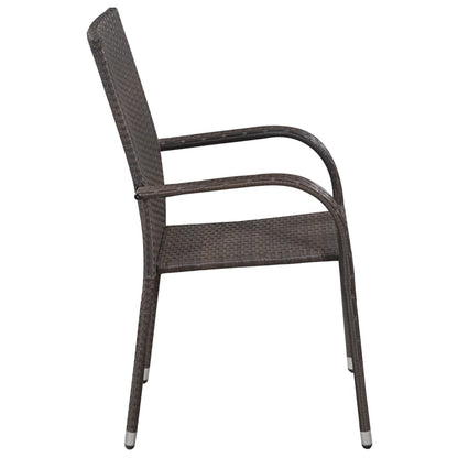 -Delige Tuinset Poly Rattan 5 Bruin
