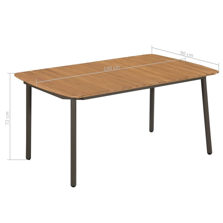 -Delige Tuinset Poly Rattan 7 Zwart