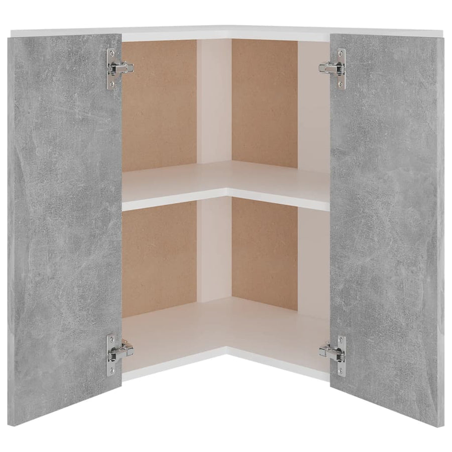 Hanghoekkast 57x57x60 cm spaanplaat betongrijs Hanghoekkast