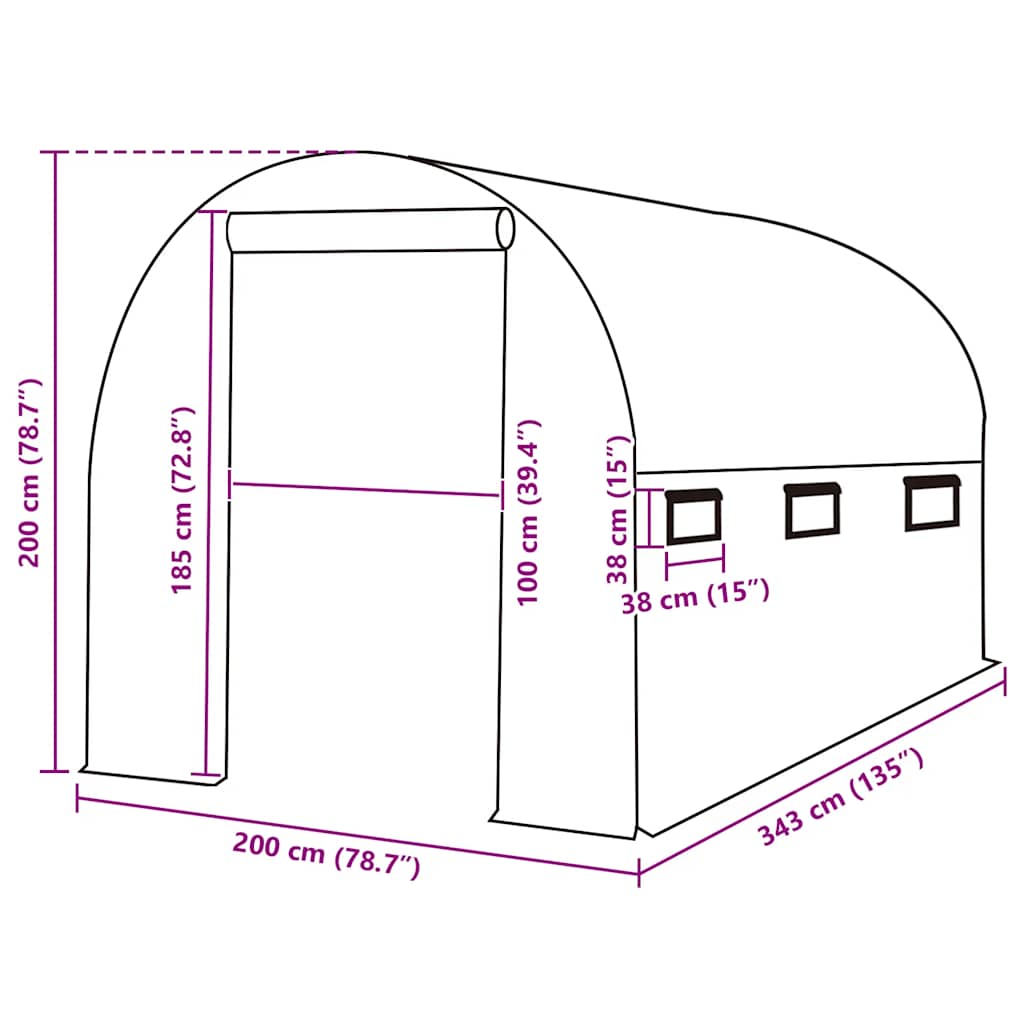 Kashoes Vervangend (6,86 M²) 200 x 343 x 200 cm