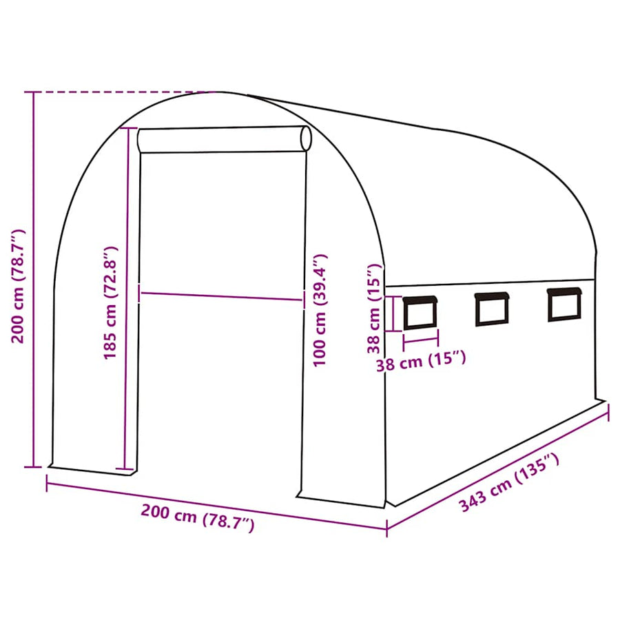 Kashoes Vervangend (6,86 M²) 200 x 343 x 200 cm