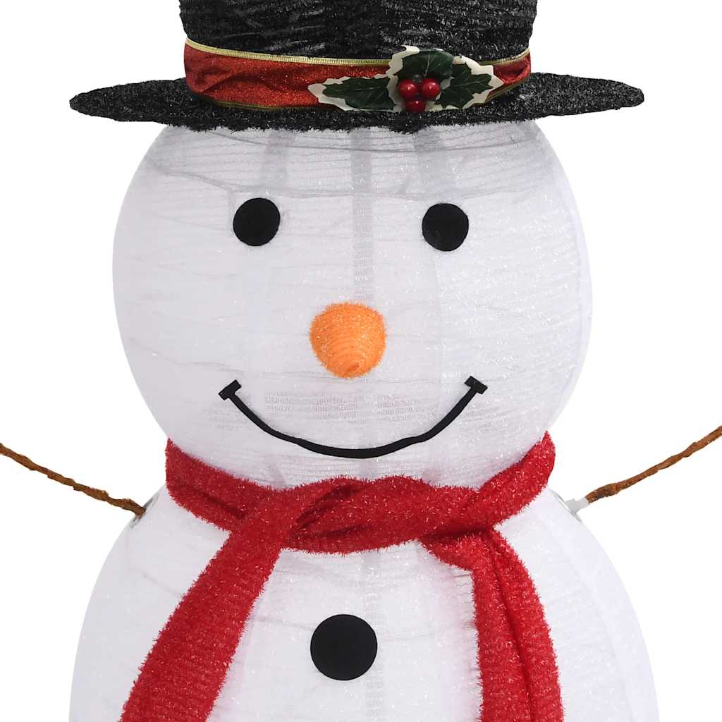 Decoratieve sneeuwpop LED 120 cm luxe stof