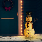 Decoratieve sneeuwpop LED 120 cm wit