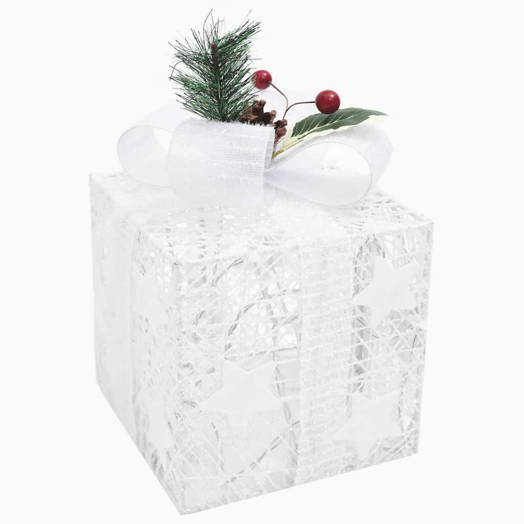 Kerstdecoratie Geschenkdozen Binnen/Buiten Wit