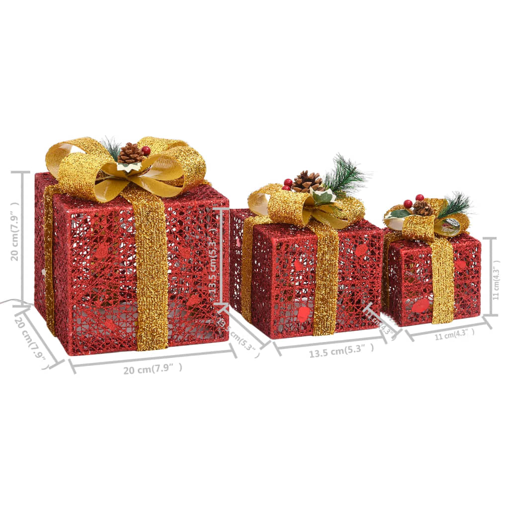 Kerstdecoratie Geschenkdozen Binnen/Buiten Rood