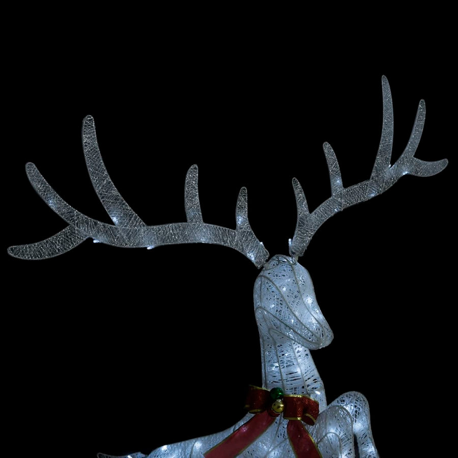 Kerstversiering Vliegend Rendier Koudwit 120 Led's Wit