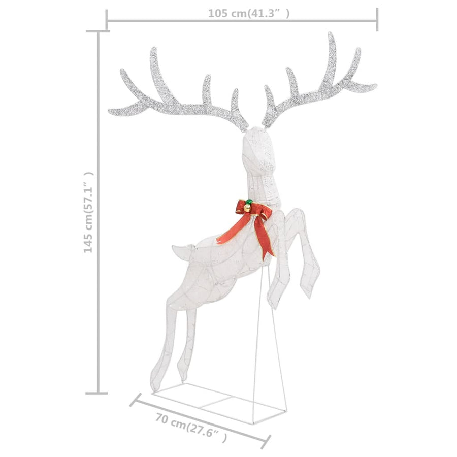 Kerstversiering Vliegend Rendier Koudwit 120 Led's Wit